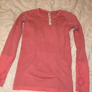 Pink Lululemon Running Shirt